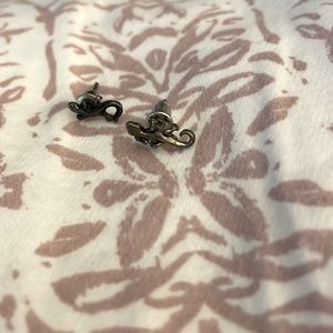 Silver lizards pair of earrings